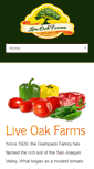 Mobile Screenshot of liveoakfarms.com