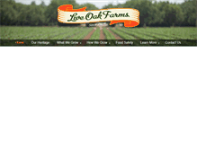 Tablet Screenshot of liveoakfarms.com